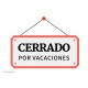 CERRADO POR VACIONES